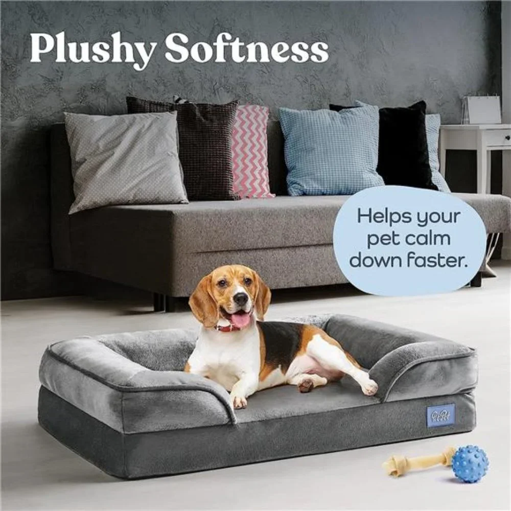 Orthopedic Sofa Dog Bed Removable Washable Cover & Nonslip Bottom, Medium Dogs